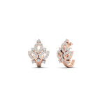 Load image into Gallery viewer, J Hoop Diamond Bali Earrings