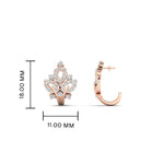 Load image into Gallery viewer, J Hoop Diamond Bali Earrings
