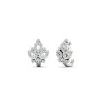 Load image into Gallery viewer, J Hoop Diamond Bali Earrings