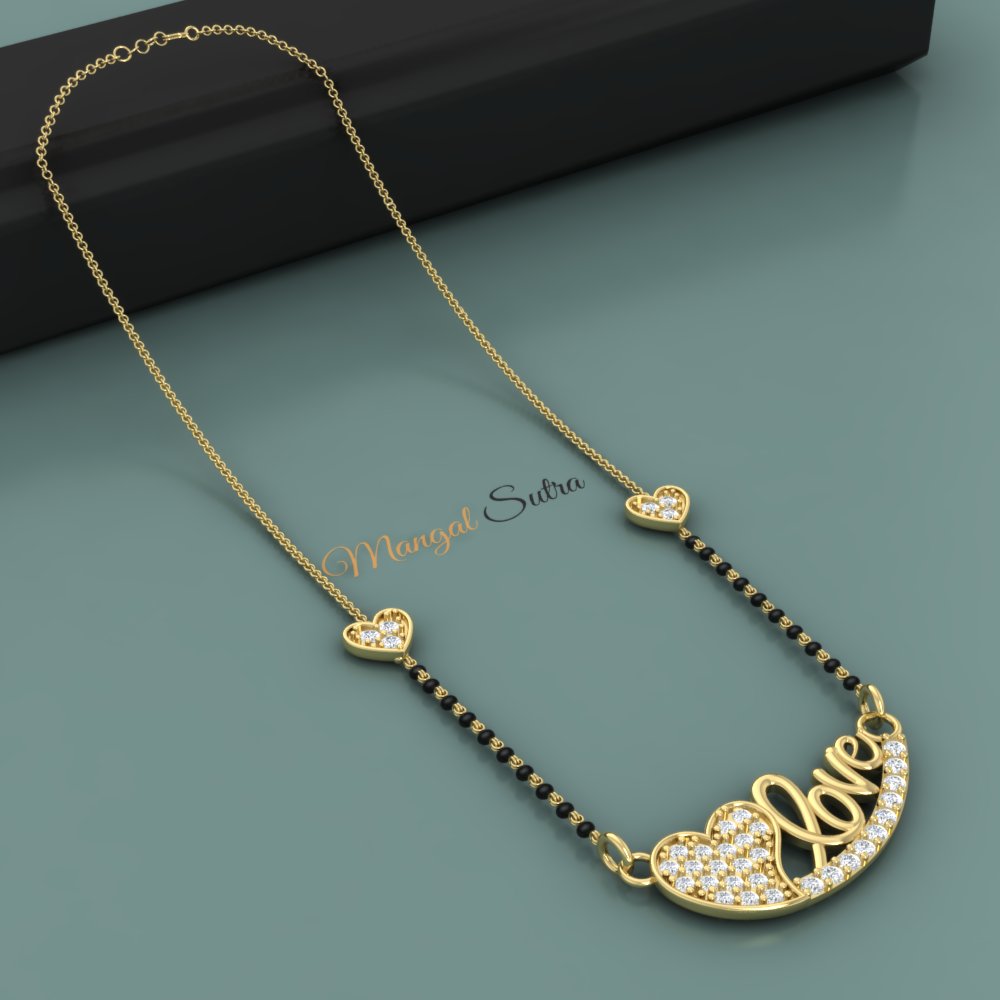 Love Heart Modern Mangalsutra