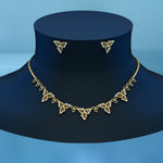 Load image into Gallery viewer, 0.80 Carat Elegance Floral Diamond Necklace Set With Earrings