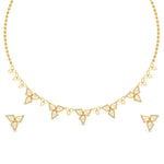 Load image into Gallery viewer, 0.80 Carat Elegance Floral Diamond Necklace Set With Earrings