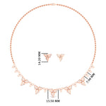 Load image into Gallery viewer, 0.80 Carat Elegance Floral Diamond Necklace Set With Earrings