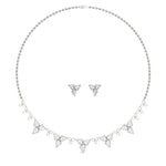 Load image into Gallery viewer, 0.80 Carat Elegance Floral Diamond Necklace Set With Earrings
