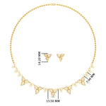 Load image into Gallery viewer, 0.80 Carat Elegance Floral Diamond Necklace Set With Earrings