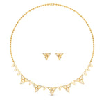 Load image into Gallery viewer, 0.80 Carat Elegance Floral Diamond Necklace Set With Earrings