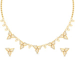 Load image into Gallery viewer, 0.80 Carat Elegance Floral Diamond Necklace Set With Earrings