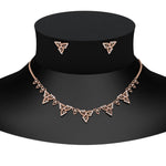 Load image into Gallery viewer, 0.80 Carat Elegance Floral Diamond Necklace Set With Earrings