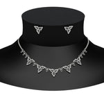 Load image into Gallery viewer, 0.80 Carat Elegance Floral Diamond Necklace Set With Earrings