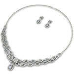 Load image into Gallery viewer, 2 Row Delicate Diamond Necklace With Earrings