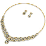 Load image into Gallery viewer, 2 Row Delicate Diamond Necklace With Earrings