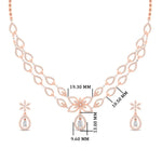 Load image into Gallery viewer, 2 Row Delicate Diamond Necklace With Earrings