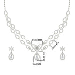 Load image into Gallery viewer, 2 Row Delicate Diamond Necklace With Earrings