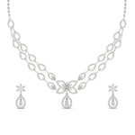 Load image into Gallery viewer, 2 Row Delicate Diamond Necklace With Earrings