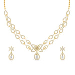 Load image into Gallery viewer, 2 Row Delicate Diamond Necklace With Earrings