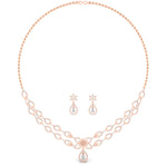 Load image into Gallery viewer, 2 Row Delicate Diamond Necklace With Earrings