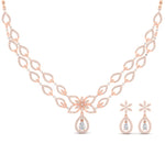 Load image into Gallery viewer, 2 Row Delicate Diamond Necklace With Earrings