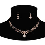 Load image into Gallery viewer, 2 Row Delicate Diamond Necklace With Earrings