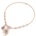 Load image into Gallery viewer, Infinity Knot With Diamond Spinner Ball Necklace