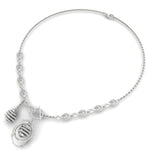 Load image into Gallery viewer, Infinity Knot With Diamond Spinner Ball Necklace