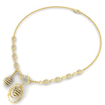 Load image into Gallery viewer, Infinity Knot With Diamond Spinner Ball Necklace