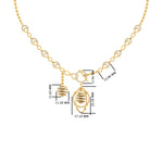 Load image into Gallery viewer, Infinity Knot With Diamond Spinner Ball Necklace