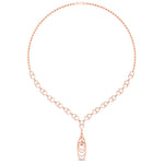 Load image into Gallery viewer, Double Circle Interlocking Loop Diamond Necklace