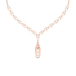 Load image into Gallery viewer, Double Circle Interlocking Loop Diamond Necklace