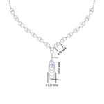 Load image into Gallery viewer, Double Circle Interlocking Loop Diamond Necklace