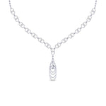 Load image into Gallery viewer, Double Circle Interlocking Loop Diamond Necklace