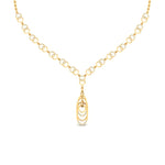 Load image into Gallery viewer, Double Circle Interlocking Loop Diamond Necklace