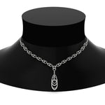 Load image into Gallery viewer, Double Circle Interlocking Loop Diamond Necklace
