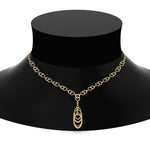 Load image into Gallery viewer, Double Circle Interlocking Loop Diamond Necklace