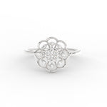 Load image into Gallery viewer, Delicate Flower Diamond Ring