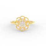 Load image into Gallery viewer, Delicate Flower Diamond Ring