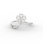 Load image into Gallery viewer, Delicate Flower Real Diamond Engagement Ring