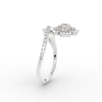 Load image into Gallery viewer, Delicate Flower Real Diamond Engagement Ring