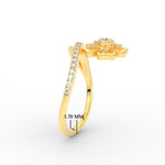 Load image into Gallery viewer, Delicate Flower Real Diamond Engagement Ring