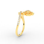 Load image into Gallery viewer, Delicate Flower Real Diamond Engagement Ring