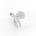 Load image into Gallery viewer, Delicate Flower Real Diamond Engagement Ring