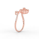 Load image into Gallery viewer, Twisted Diamond Flower Engagement Ring