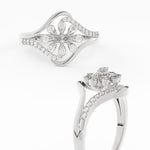 Load image into Gallery viewer, Delicate Flower Design Diamond Ring