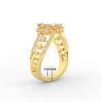 Load image into Gallery viewer, 2 Row Real Diamond Daily Wear Ring
