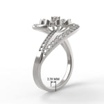 Load image into Gallery viewer, Swirl Delicate Diamond Ring