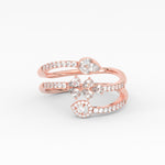 Load image into Gallery viewer, Spiral Real Diamond Delicate Ring