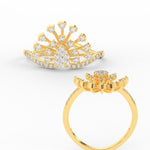 Load image into Gallery viewer, Cluster Indian Style Diamond Ring