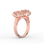 Load image into Gallery viewer, Wide Real Diamond Cocktail Ring