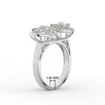 Load image into Gallery viewer, Wide Real Diamond Cocktail Ring