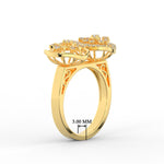 Load image into Gallery viewer, Wide Real Diamond Cocktail Ring