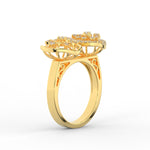 Load image into Gallery viewer, Wide Real Diamond Cocktail Ring